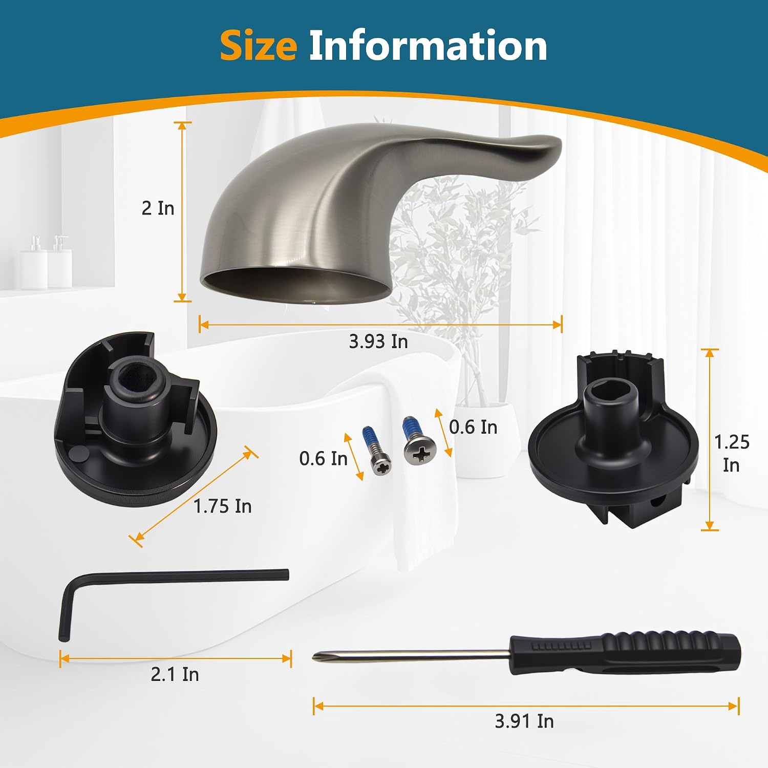 Replacement (100657) for Moen Lever Shower Handle, Brushed Nickel | Compatible with Moen Po-siTemp Valve Systems