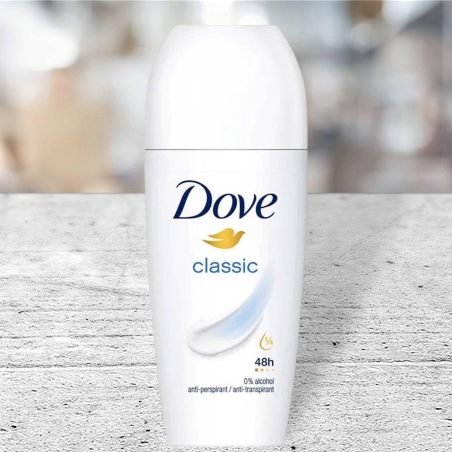 Dove Deodorante Roll On Classic Antitraspirante Unisex 48H 50 Ml (12)