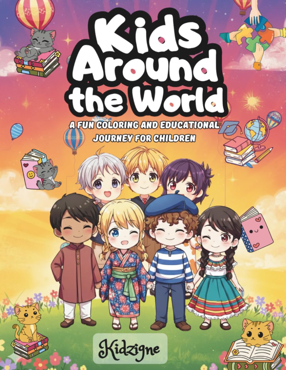 Kids Around the World: A Fun Coloring and Learning Journey for Children