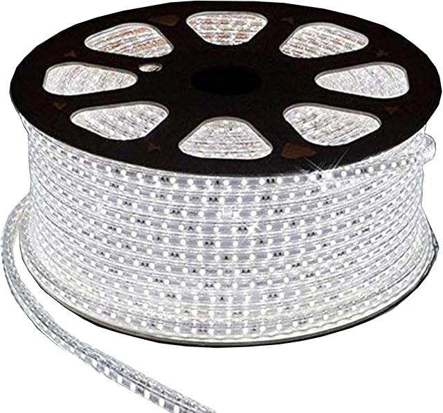 JSG Accessories® 240v LED Strip Light| IP65 Waterproof| 60 LEDs/m | 3528 SMD Cool White LEDs| 50000hrs Life Expectancy| Home/Office Decor| Highlight Stairs, Shelves, Interiors & Exteriors