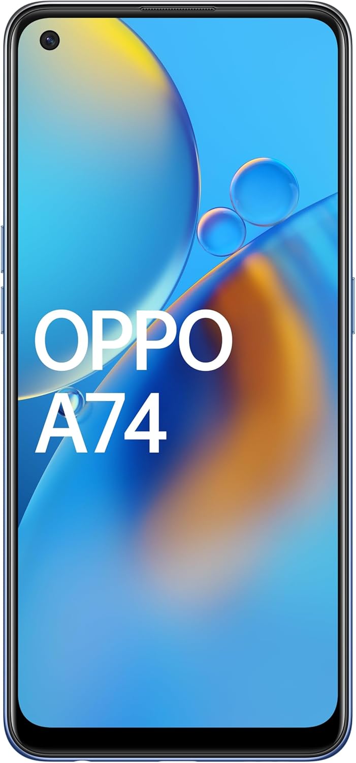 OPPO A74 Dual-SIM 128GB ROM + 4GB RAM (GSM Only | No CDMA) Factory Unlocked 4G/LTE Smartphone (Midnight Blue) - International Version