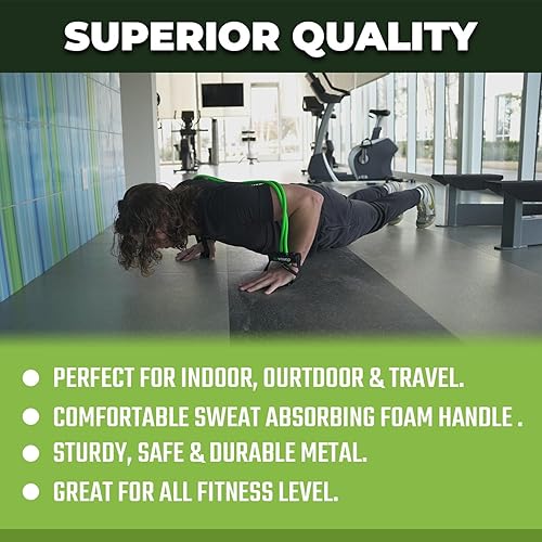 Miniatura 4 de Gorilla Bow Resistance Bands with Handles Quick-Lock Multi-Layer Exercise Bands for Work Out, Non Slip Grip for Full-Body Strength Training, Heavy