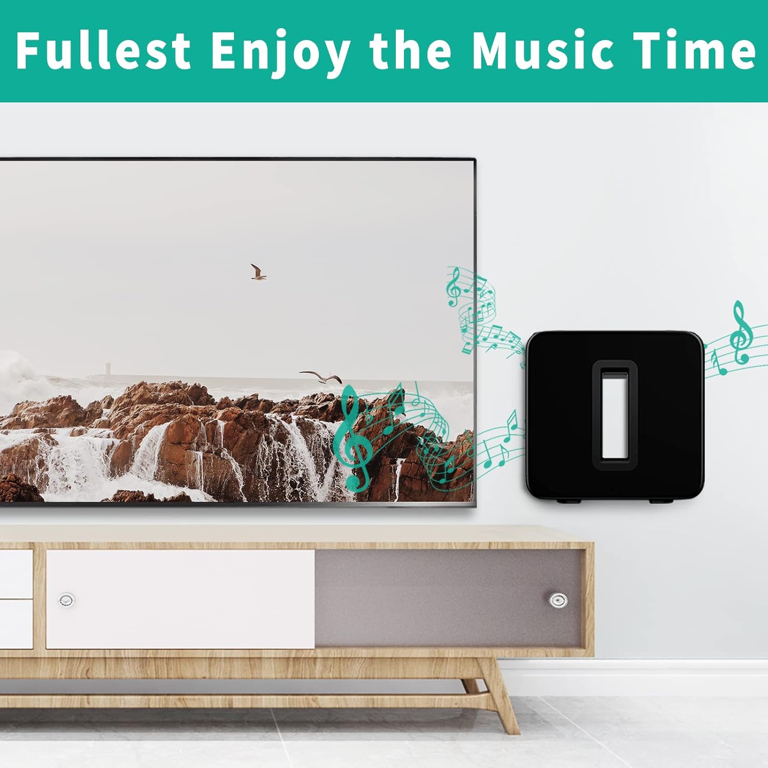 Wall Mounts for Sonos Sub 4, Gen 3 Gen 2 Mount, Heavy Duty Wall Mount for Sonos Sub Mounting Brackets for Sonos Wireless Sub with Hardware Kit, Black