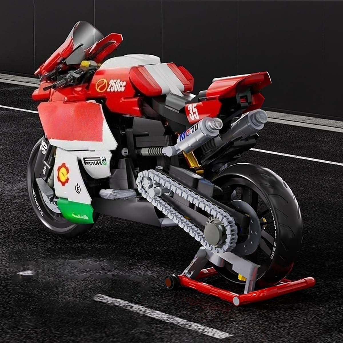 JUCYJULY Kit de Bloc de Construction Moto, 863 Pièces MOC Jeux de Construction Brique Moto Modèle, Maquette de Technic Moto Techniques pour Adultes Enfants Cadeau Jouet