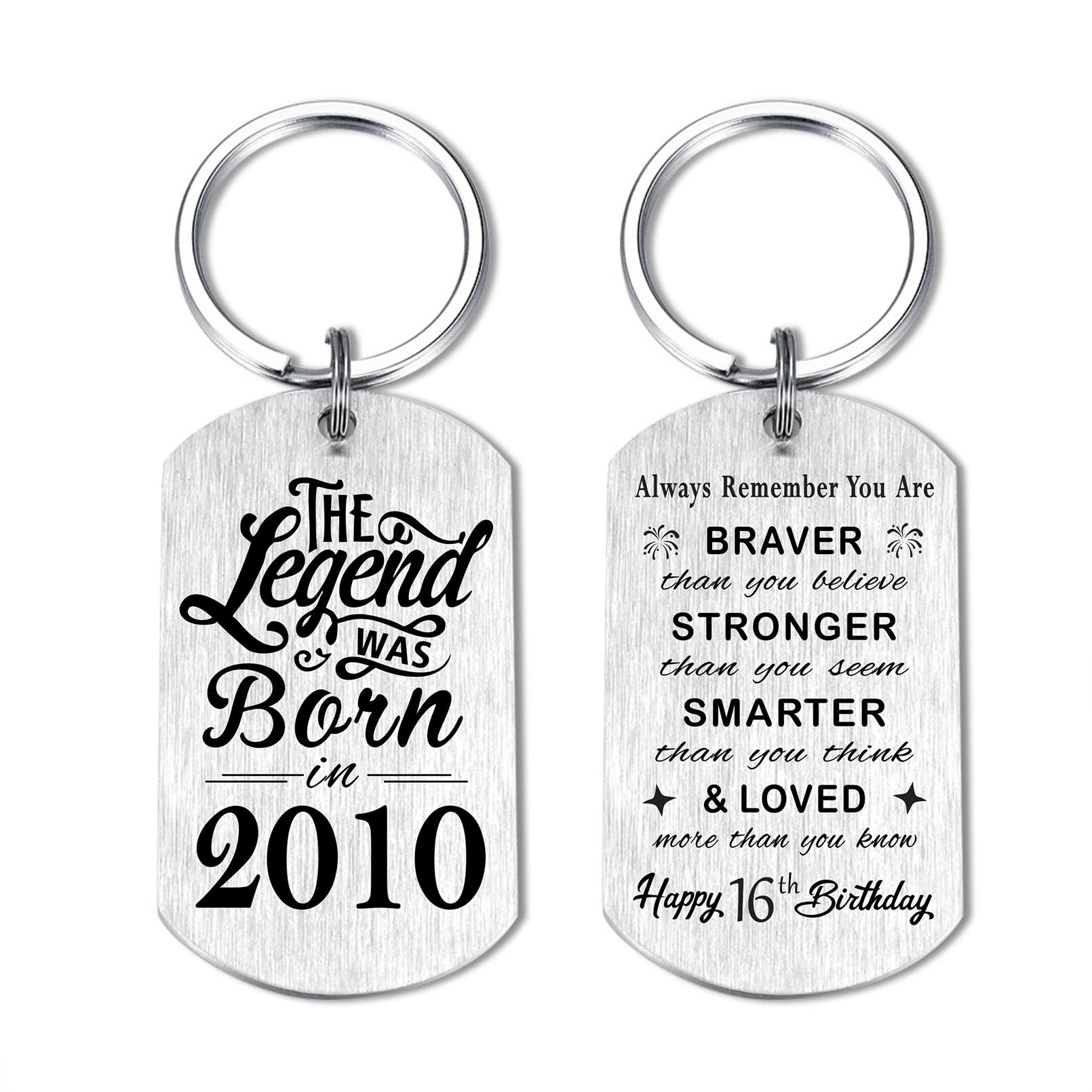 Yobent Birthday Gifts for Men Women Him, Happy Birthday Personalized Keychain, Men Gifts for Bday Unique