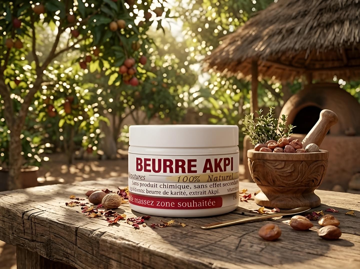 Beurre d’Akpi Rituel Beauté de Femme – Soin Naturel Cheveux & Corps – Effet Tenseur Naturel - Maintien & Tonicité du Buste