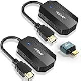 EDUP Wireless HDMI Transmitter and Receiver 4K Ultra HD Decoding & 1080P Output, 165FT Long Range Wireless HDMI Extender Transmission, Plug and Play, 1 RX to 8 TX, Stable & Low Latency