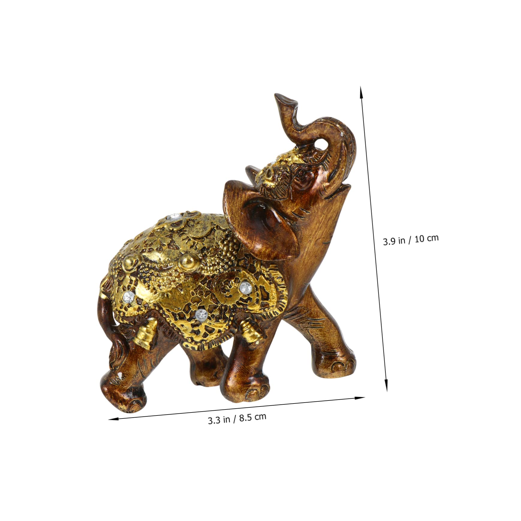 Cabilock 2 Pz Ornamenti Di Elefante Statuetta Di Animale In Resina Di Elefante In Resina Statua Di Feng Shui Figurine Decorazioni Per La Casa Ornamento Del Desktop