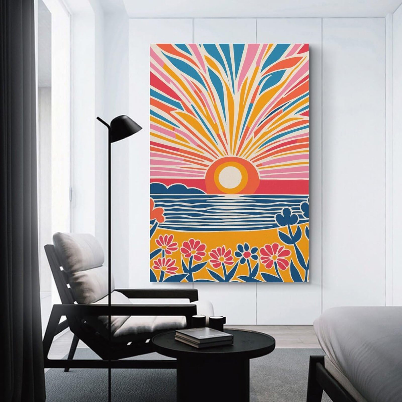 Junmoney Canvas Wall Decor Colorful Sunshine Scenic, 20x30inch(50x75cm), for Gallery Wall Layouts in Home Or Office, Home Wall Art for Statement Displays
