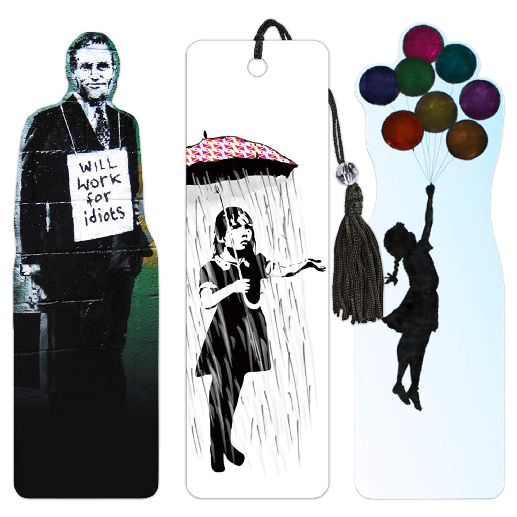 Brandalised Banksy Bookmark Set ~ Bundle Includes 6 Street Art Graffiti Wall Art Bookmarks (Licensed Merchandise)