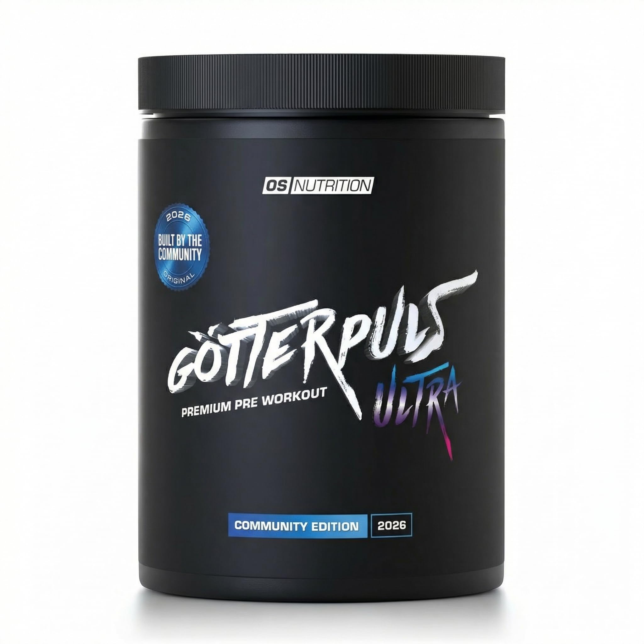 Götterpuls ULTRA Pre Workout 480g Pulver COMMUNITY EDITION 2026 | 200mg Koffein – L-Citrullin, OXYSTORM, Citicolin & Cyclic Dextrin – Vegan – 20 Portionen – Erdbeere-Ananas-Kokos