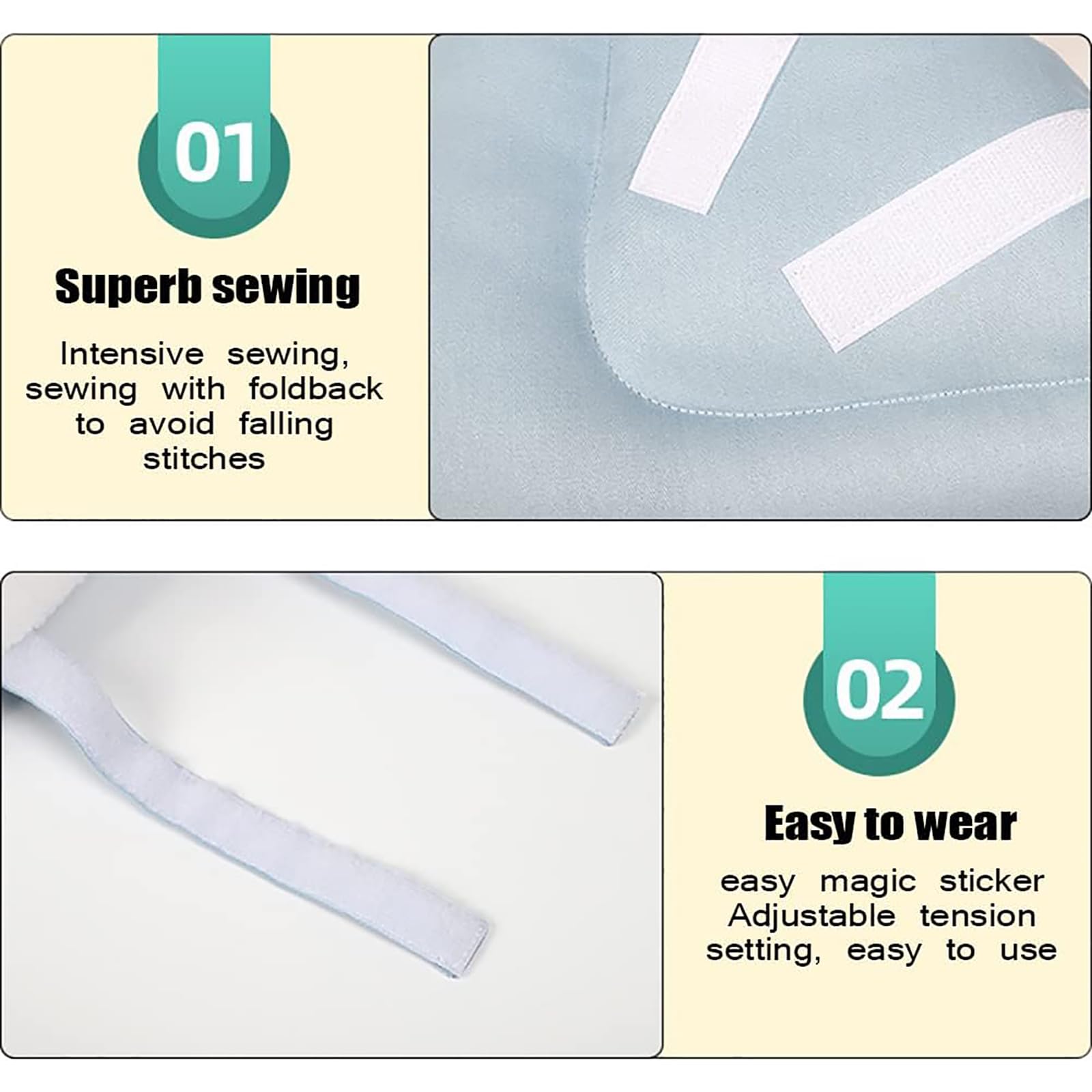 Cojín Protector De Escaras, 1 Par De Protectores De Escaras En El Talón, Tela Suave Extraíble Y Lavable, Fuerte Resistencia del Producto, Que Protege Los Talones, para Discapacitados