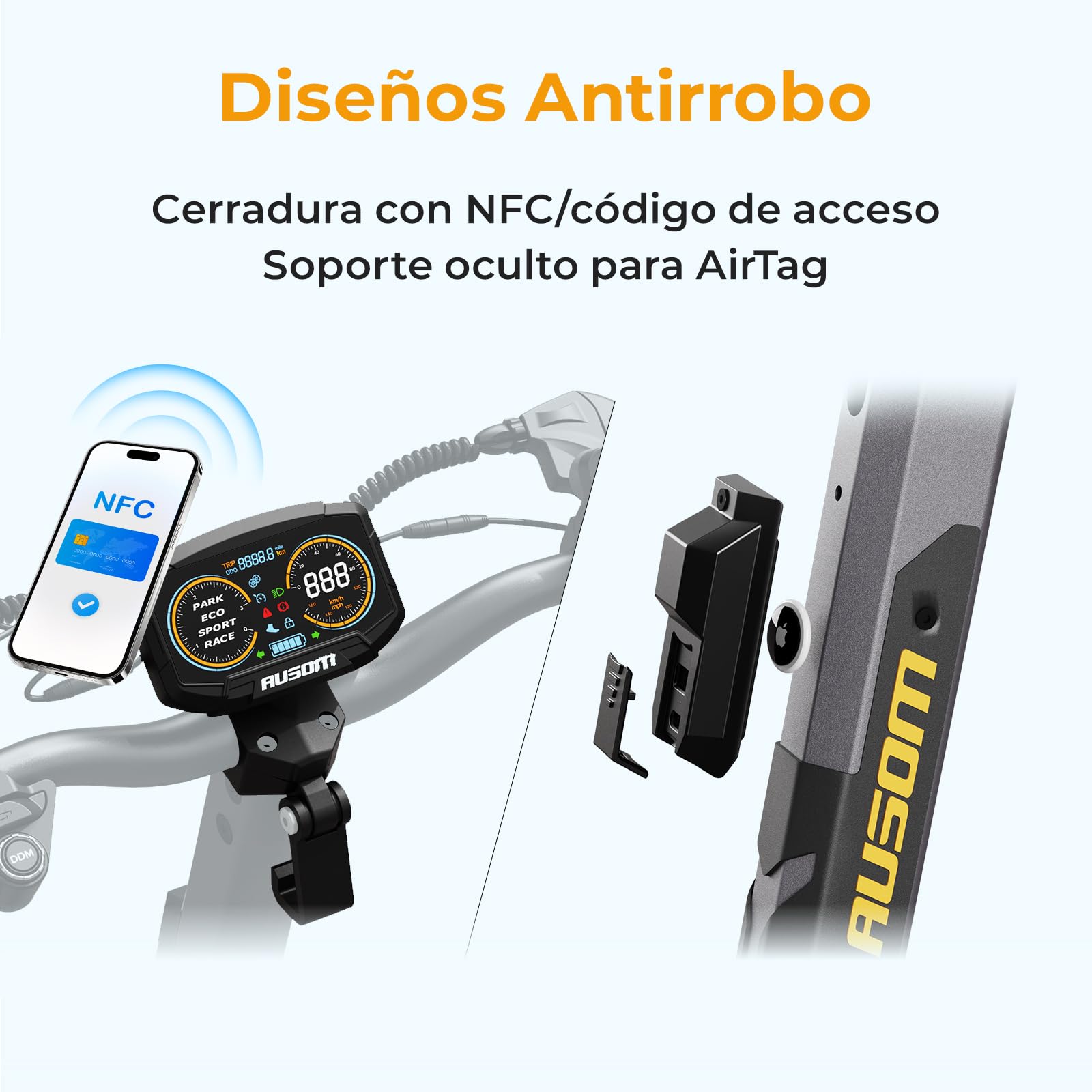 Patinete Eléctrico, Ausom L2 MAX Doble Motor, Autonomía 90KM, Ruedas 10x3.0 Todoterreno, Plegable Scooter Electrico