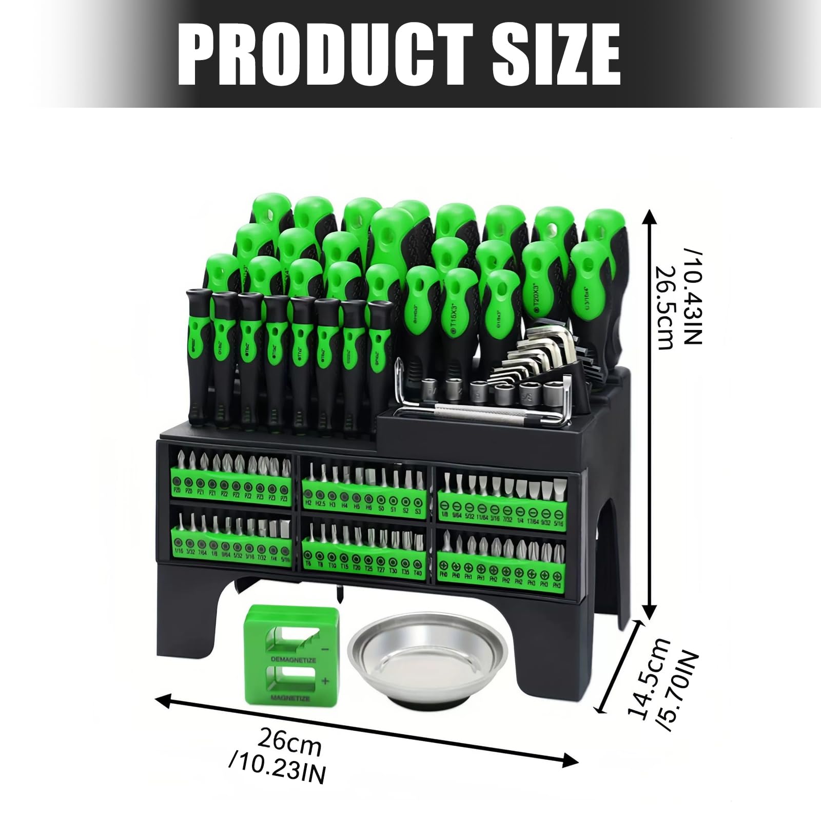 Juego de destornilladores magnéticos con fuertes cabezales magnéticos, estructura de acero y ergonómico para la reparación de aparatos electrónicos y amplio juego de herramientas de destornillador