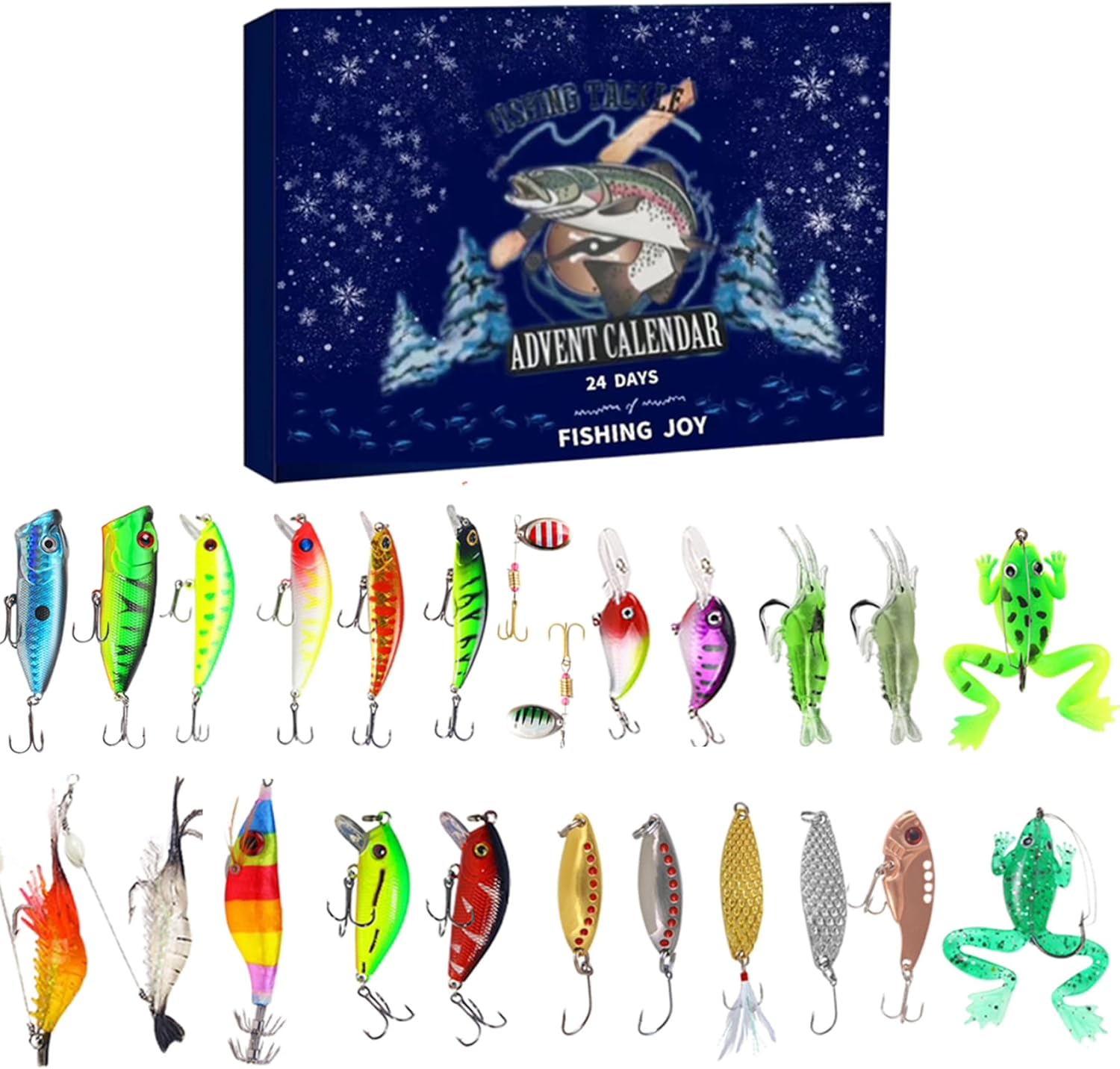 Fishing Advent Calendar 2024, Fishing Advent Calendar, Fishing Christmas Countdown, Funny Fishing Advent Calendar for Men Christmas Fishing Gifts