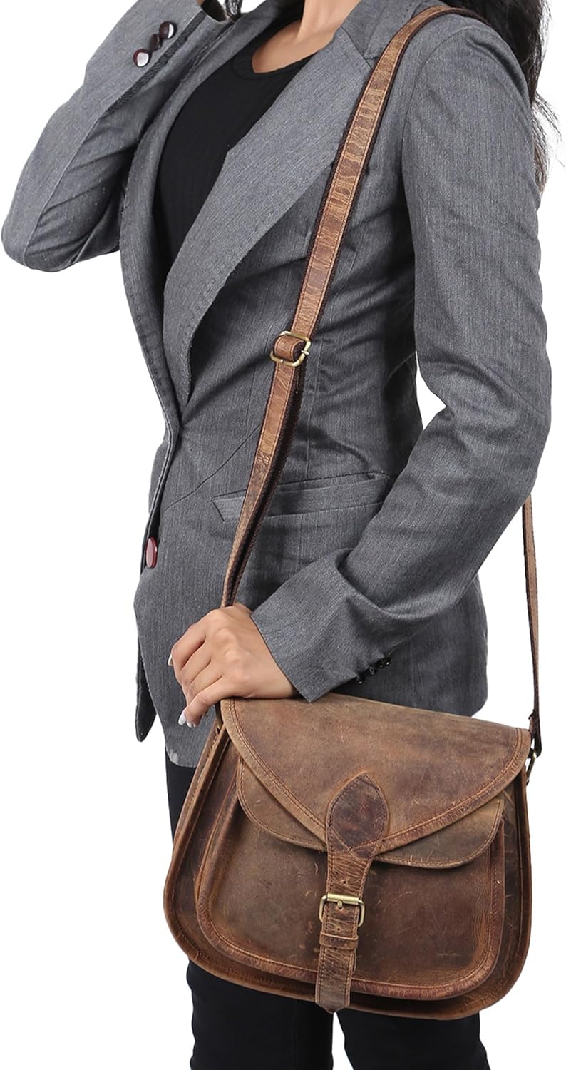 Leather Crossbody Bag for women purse tote ladies bags satchel travel tote shoulder bag - Image 8