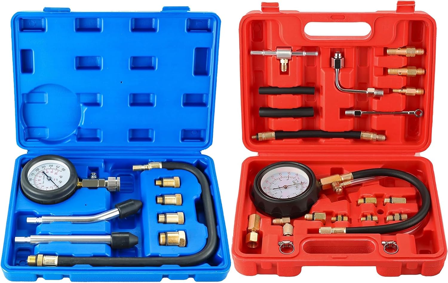 ‎weyleity 0-140PSI Fuel Pressure Gauge Kit & 8PCS Compression Tester Kit