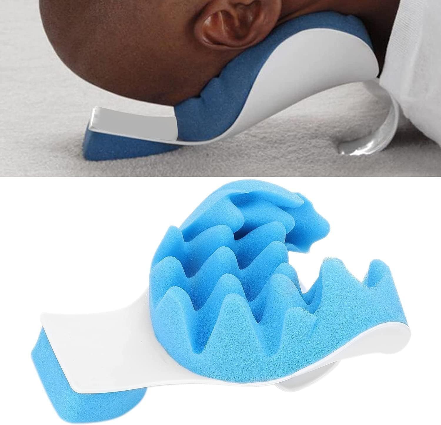 TIST Neck Relaxer Neck Stretcher,Portable Cervical Traction Pillow for Orthopaedic Relief Neck and Support Shoulder Upper Spine Loose Pain Massage Traction