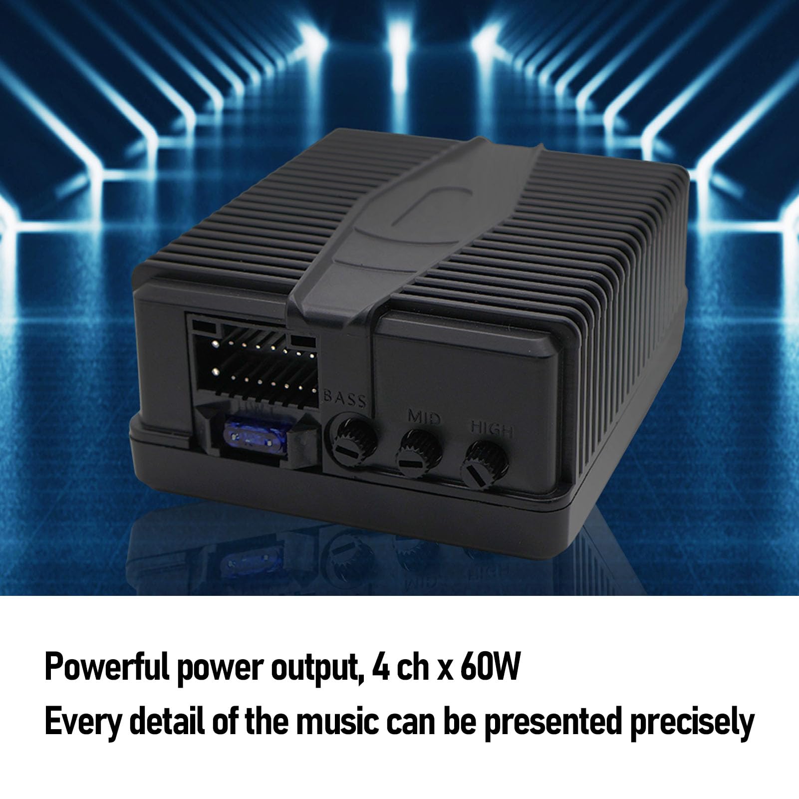 Auto -Stereoverstärker 12V -Auto -DAP -Verstärker 4 X 60w Power 4 Kanal Clear Sound Quality Autoverstärker für Android Car Stereo -System