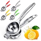 Lemon Squeezer Large, Lemon Squeezer Juicer Stainless Steel, Heavy Duty Manual Citrus Juicer Hand Press, Kitchen Tools Lime Squeezer Bar Tool, Easy to Clean Metal Lemon Hand Press