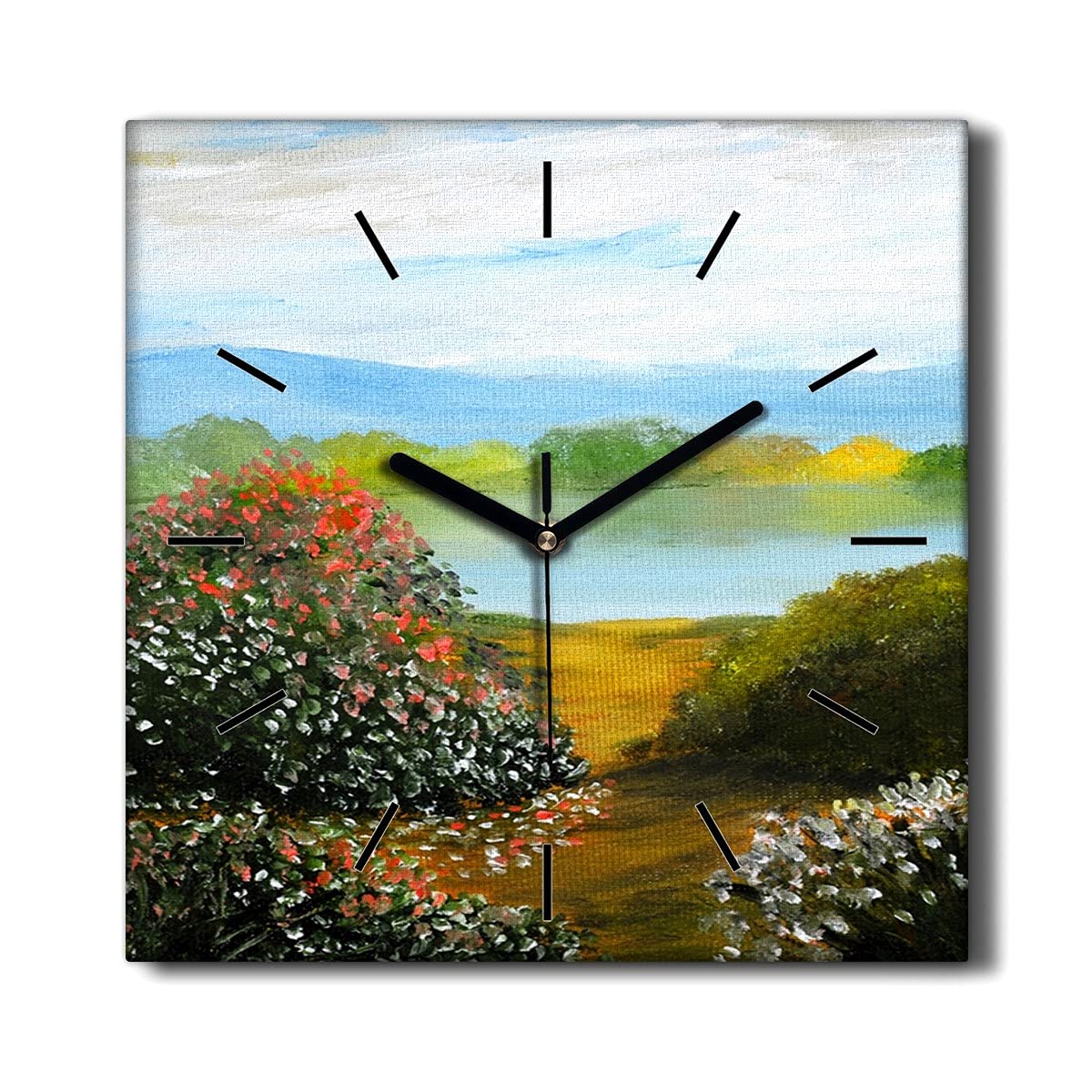 Horloge Murale sans tic-tac Idéale pour Salon Zen et Décoration Nature 30x30 cm