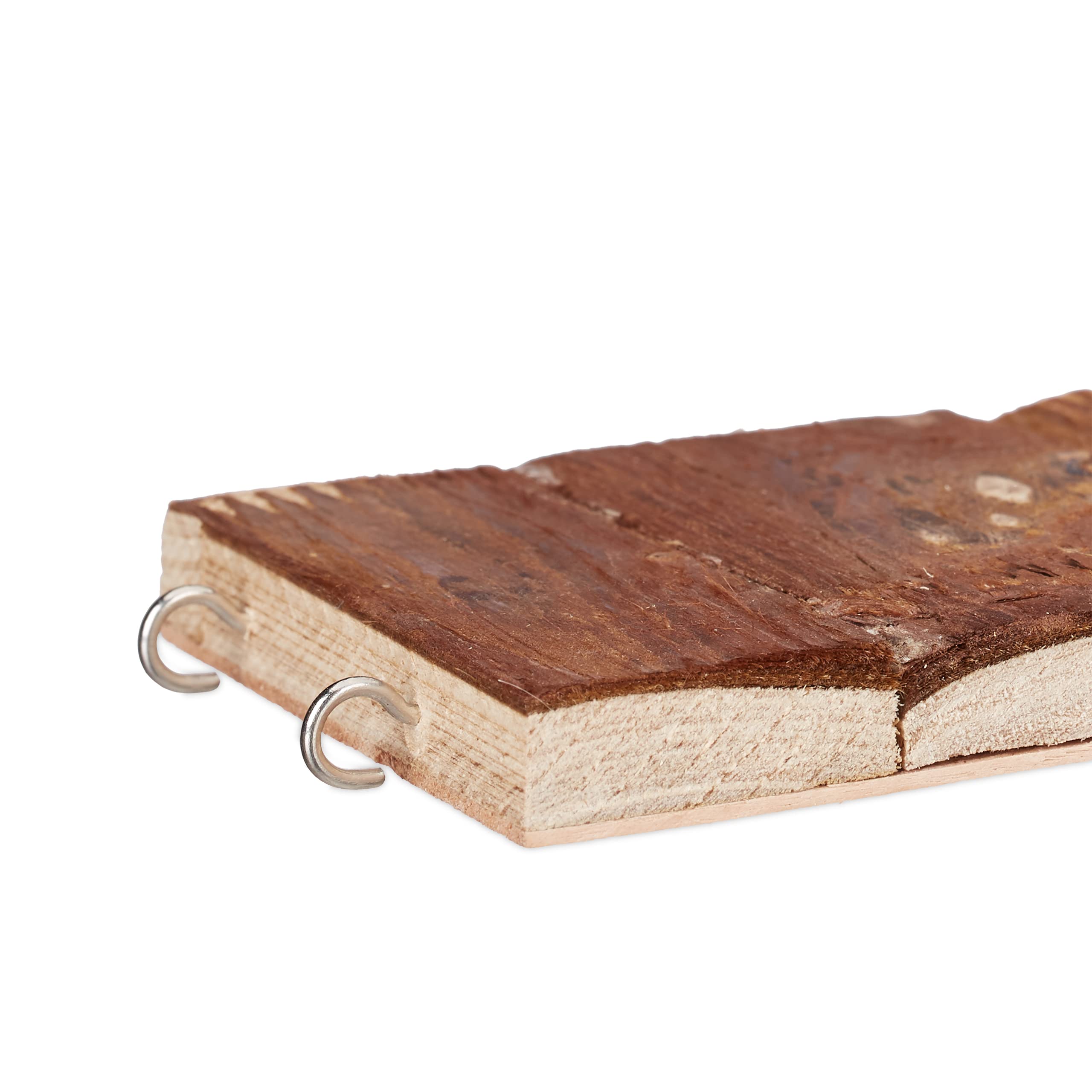 Relaxdays - Puente de Madera para roedor, Lote de 10, Flexible, Ojales para Colgar, Escala Jaula, pájaros, Chima, HLP, 1,5 x 55 x 10 cm, Naturaleza