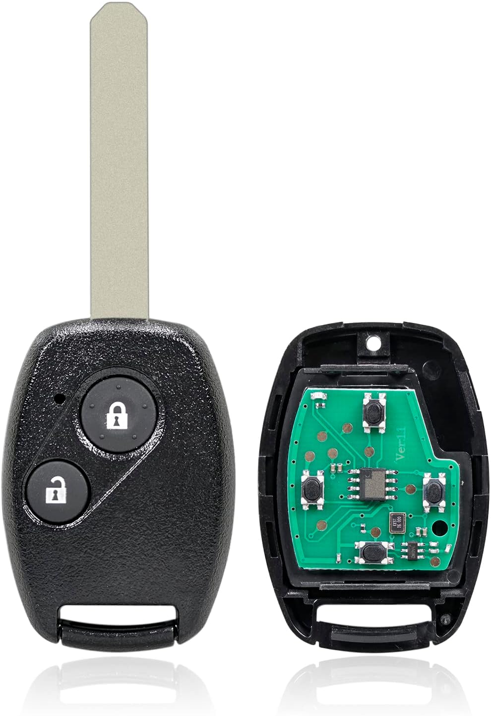 433MHZ 2 Buttons Remote Car Key Fob For Honda Civic CRV Jazz HRV FRV