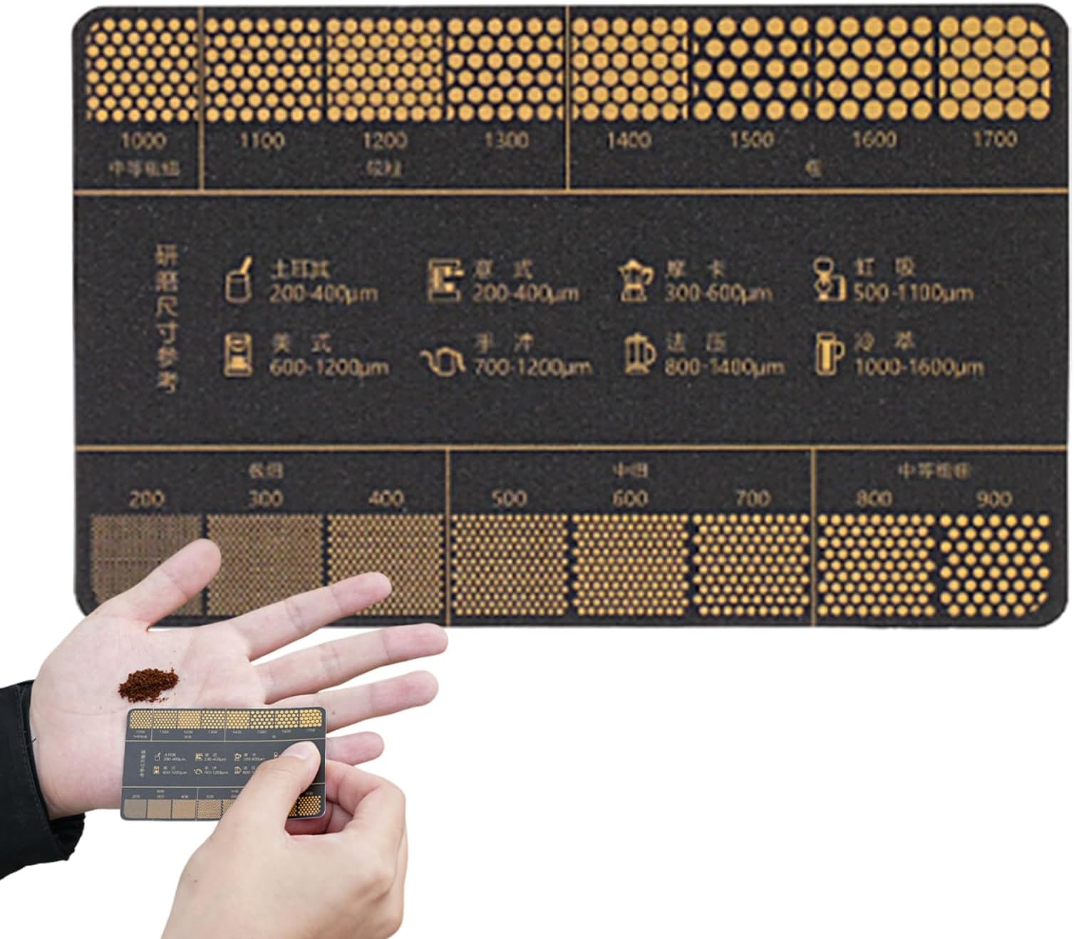 Coffee Grind Measure, Precision Size Reference, Portable Tool Professional Brew Ruler, Espresso Accessory with Compact Design, Coffee Gear for Cafe Kitchen Brewing Precision Enhanced