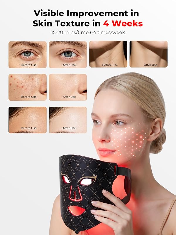 Red Light Therapy for Face with 850nm NIR, 630nm Red & Blue Light Modes image 5