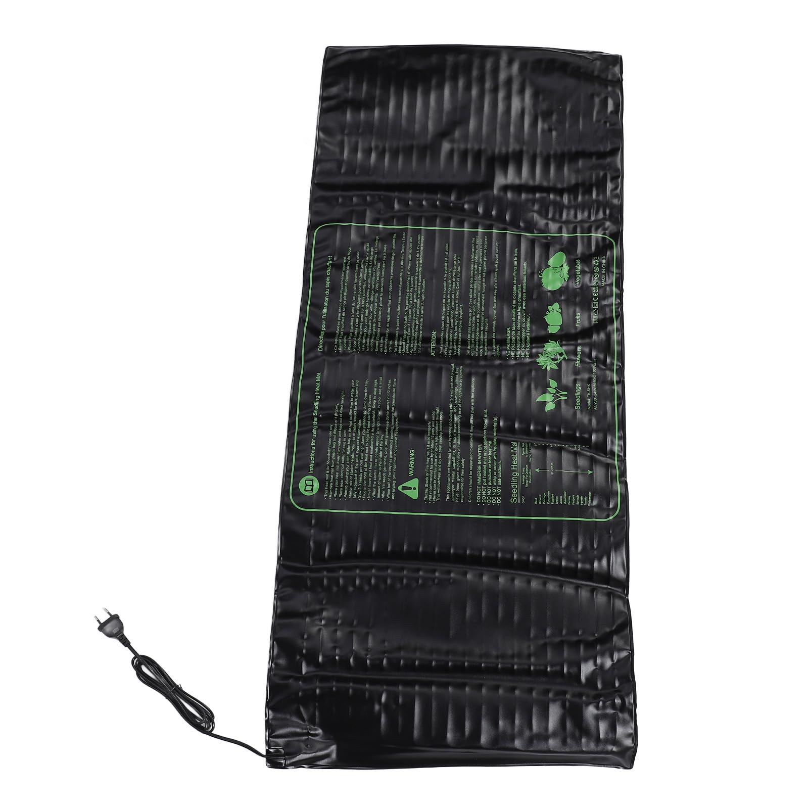 Brrnoo Mata Grzewcza do Sadzonek Wodoodporna Stacja do Kiełkowania Roślin Podkładka Grzewcza Użytku w Pomieszczeniach Zamkniętych 48x20 Cali z Materiałem PU Stała Temperatura 40-45 ℃