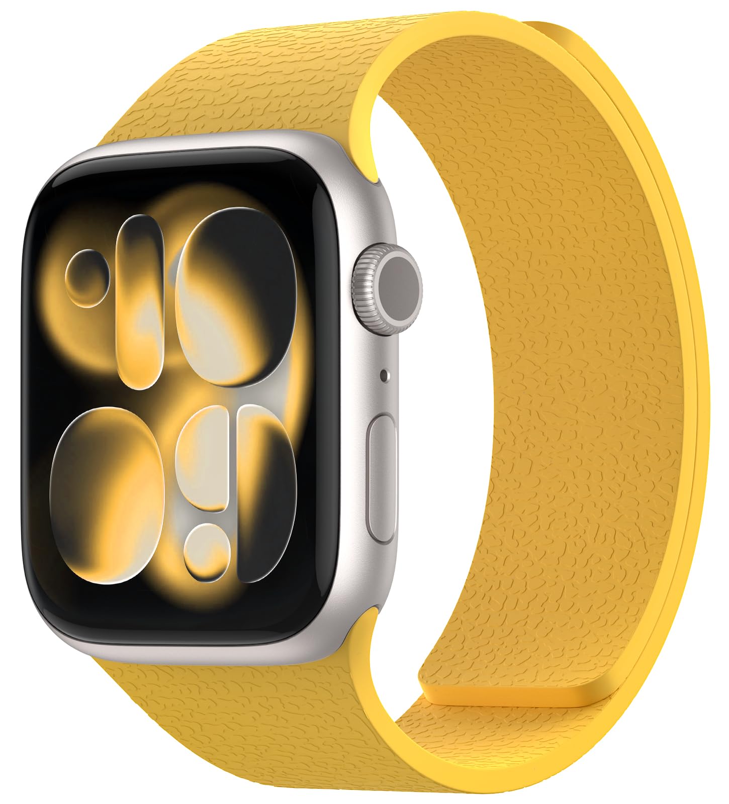 Nereides Compatible with Apple Watch Straps 42mm 41mm 40mm 38mm, Soft Magnetic Silicone Replacement Band for iWatch Series 11 10 9 8 7 6 5 4 SE SE2 SE3 3 2 1 (Black+Orange) — view 19