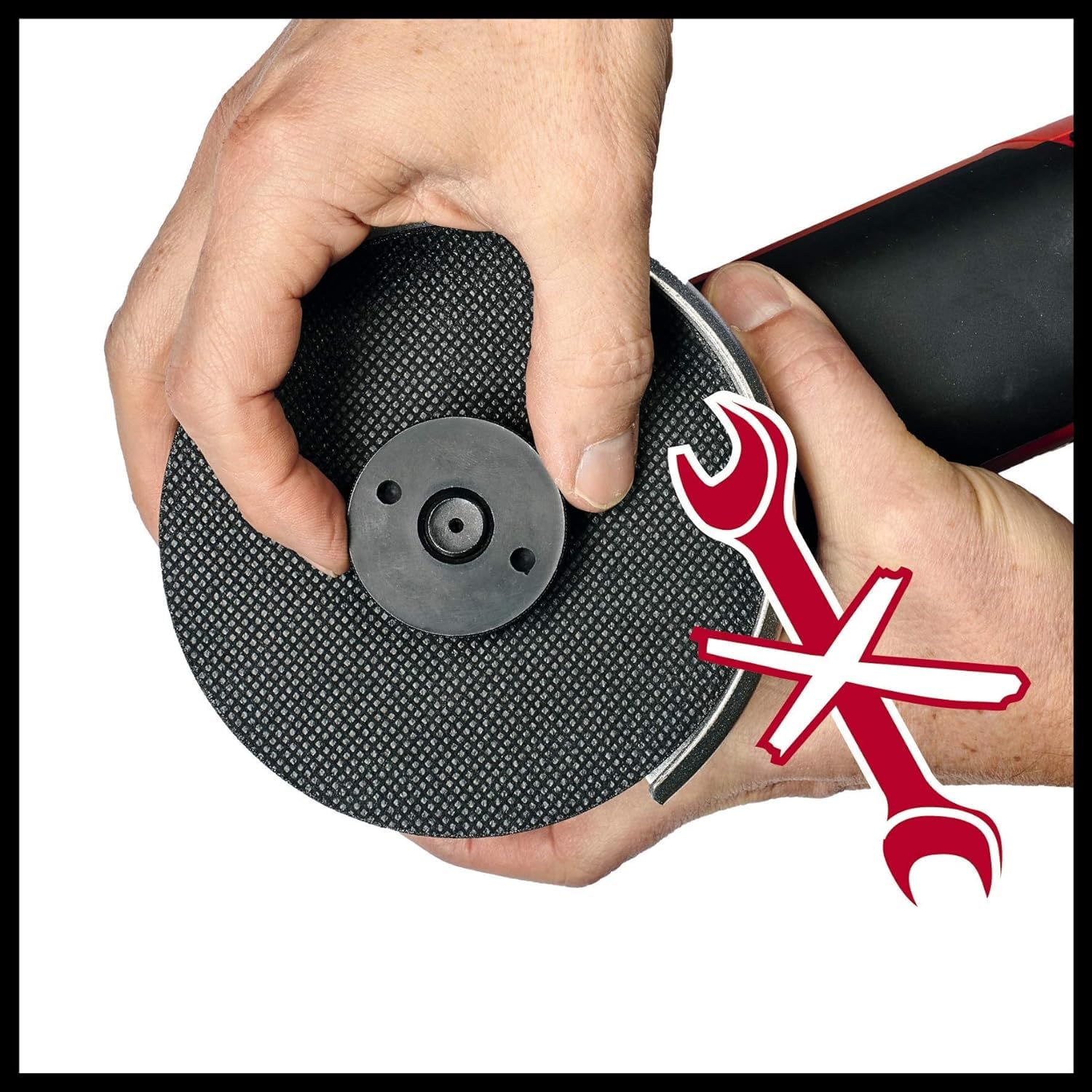 Einhell Smerigliatrice ang. TE-AG 125/1010 CE Q (1010 W, bullone Quick-Fix Nut, regolazione elettronica numero giri, testa porta ingranaggi piatta in metallo, protezione disco, no disco da taglio)