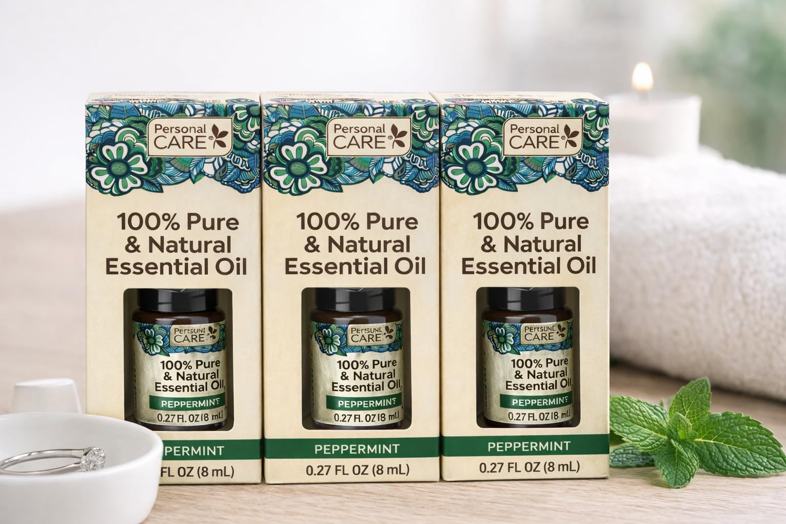 Condition photo showing New/Like New for Personal Care Pure & Natural Essential Oil, Peppermint - 0.27 fl oz Pack of 3