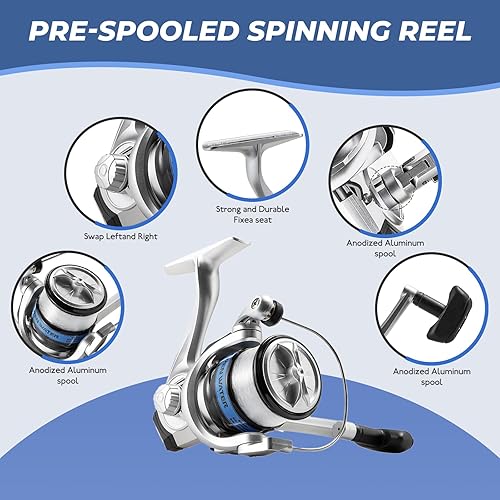 Miniatura 3 de Telescopic Fishing Rod and Reel Combo Set, 2PCS Collapsible Fishing Poles, Fishing Kit with Spinning Reel Fishing Pliers and Lip Gripper, Travel 5.9