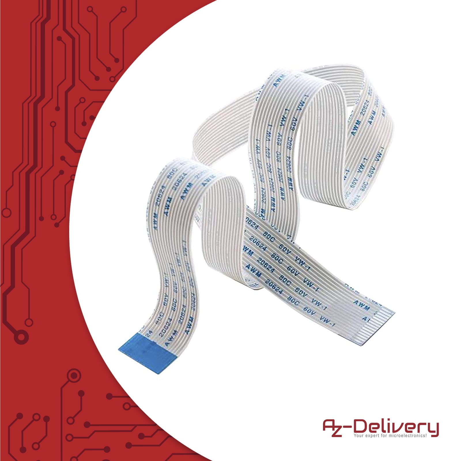 AZDelivery 3 x Cable de Cinta Flexible de Repuesto Flex Cable FFC 50 cm para Raspberry Pi Camara/Pantalla con E-Book Incluido! image_1