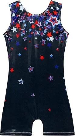 Leotards for Girls Gymnastics Toddler Dance Biketards Mermaid Unicorn Athletic Dance Wear Shiny Rainbow Blue Hotpink