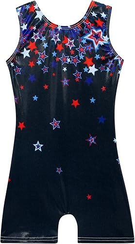 Leotards for Girls Gymnastics Toddler Dance Biketards Mermaid Unicorn Athletic Dance Wear Shiny Rainbow Blue Hotpink