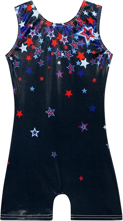 Leotards for Girls Gymnastics Toddler Dance Biketards Mermaid Unicorn Athletic Dance Wear Shiny Rainbow Blue Hotpink