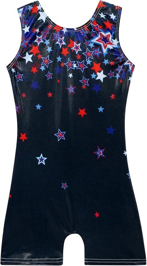 Leotards for Girls Gymnastics Toddler Dance Biketards Mermaid Unicorn Athletic Dance Wear Shiny Rainbow Blue Hotpink