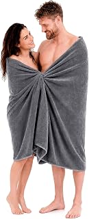 altego Saunahandtuch 100 x 200 cm Grau – Saunatuch Baumwolle - Badehandtuch groß - Strandtuch XXL - Premium Qualität