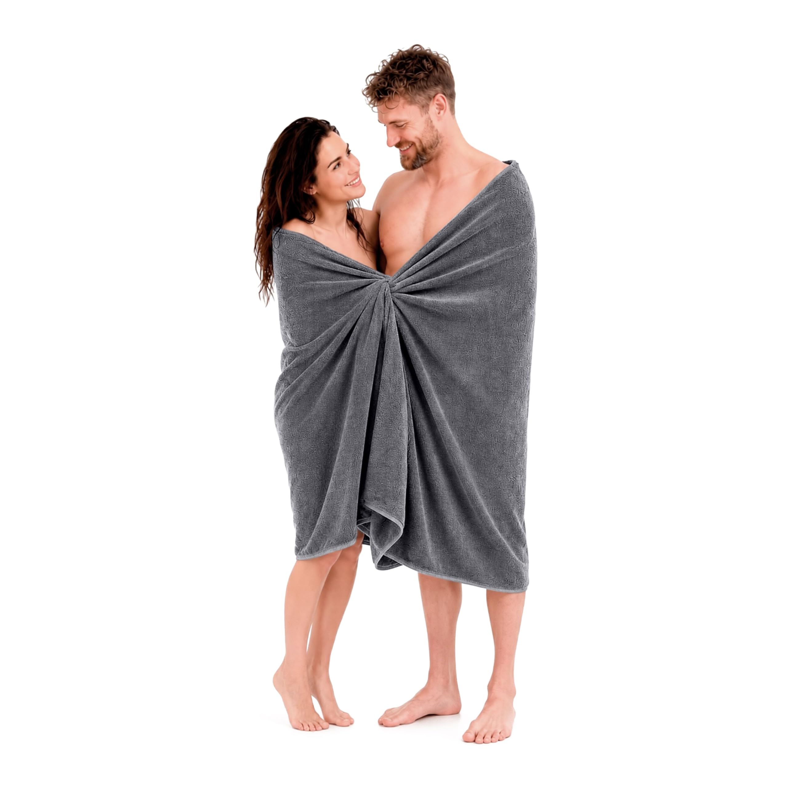 altego Asciugamano da bagno Grande 100x200 cm - Telo doccia in 100% cotone premium - Asciugamano Grande doccia 100x200 - Telo spugna morbido assorbente - Telo sauna spa mare (Grigio)