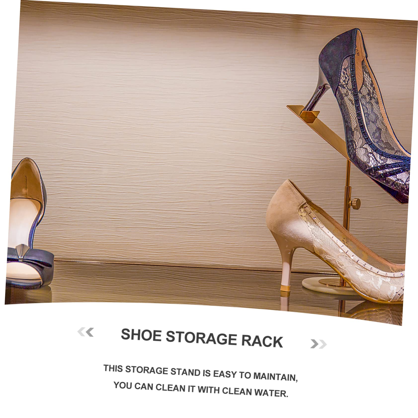 DECHOUS High Heel Storage Rack Shoe Display Stand 2 Tier Sturdy Steel for Mall Supermarket