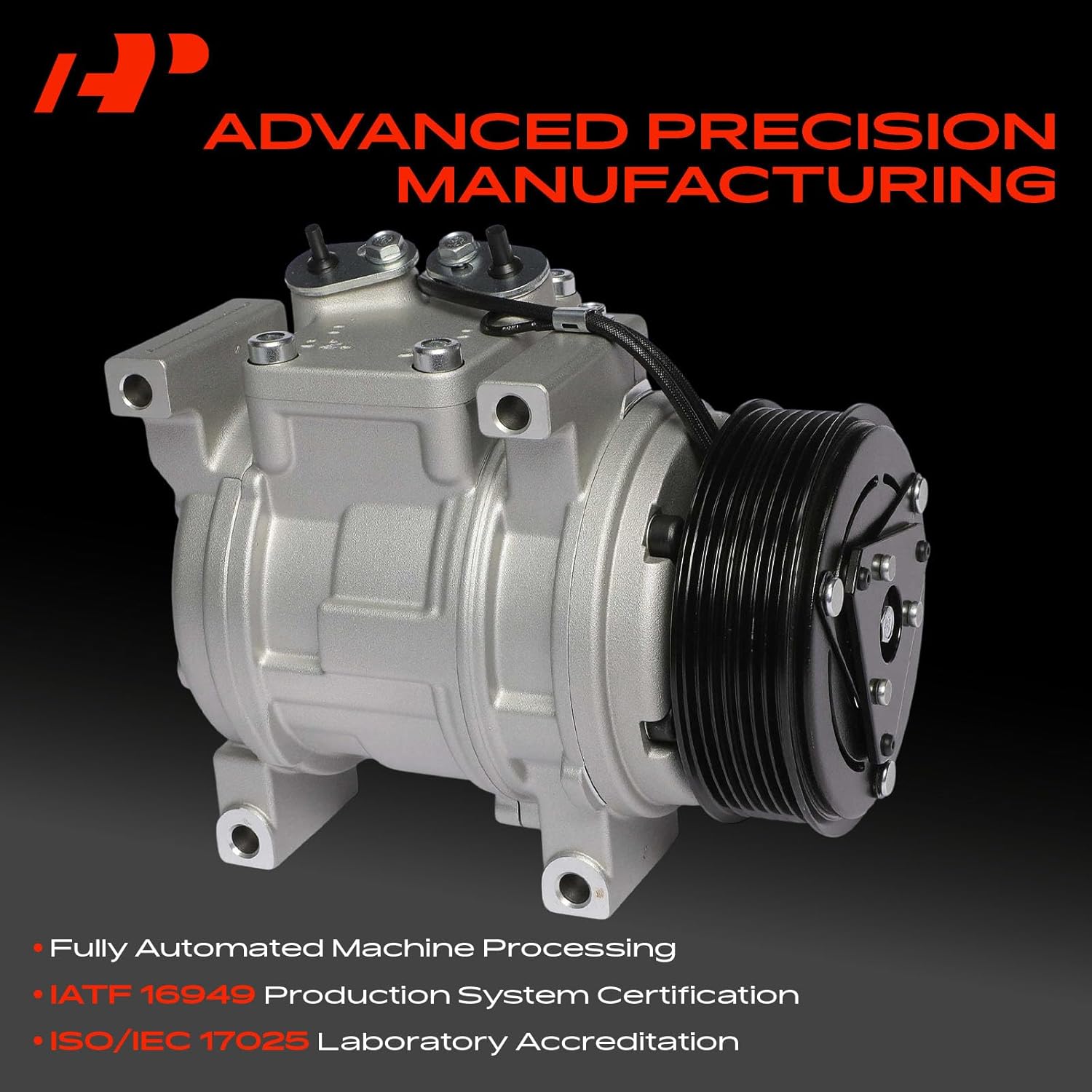 A-Premium Air Conditioner AC Compressor with Clutch Compatible with Honda CR-V CRV 2002 2003 2004 2005 2006, 2.4L