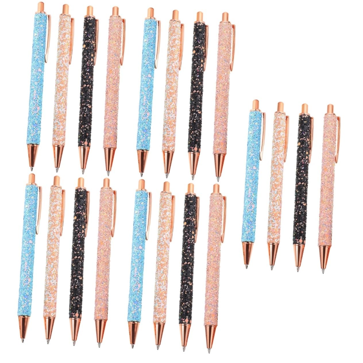 Lurrose Lot De 5 Stylos À Bille Multi-usages Stylos Publicitaires En Métal Stylos À Bille À Pression Nouveautés Pour Étudiants Familles Et Professionnels 4 Pièces X 5