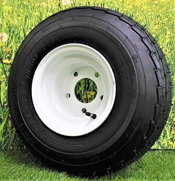 Antego 5-Hole 8" x 7" White Trailer Wheel & Tire Assembly 215/60-8 18.5x8.50-8 6ply - Load Range C - Set of 1