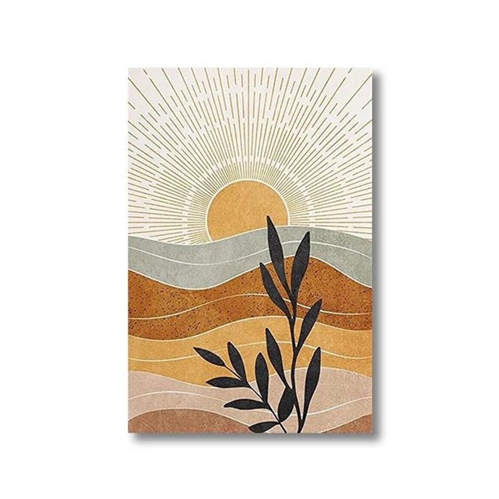 Tableau déco nature pour réchauffer un mur blanc avec une affiche de plantes du désert sur toile