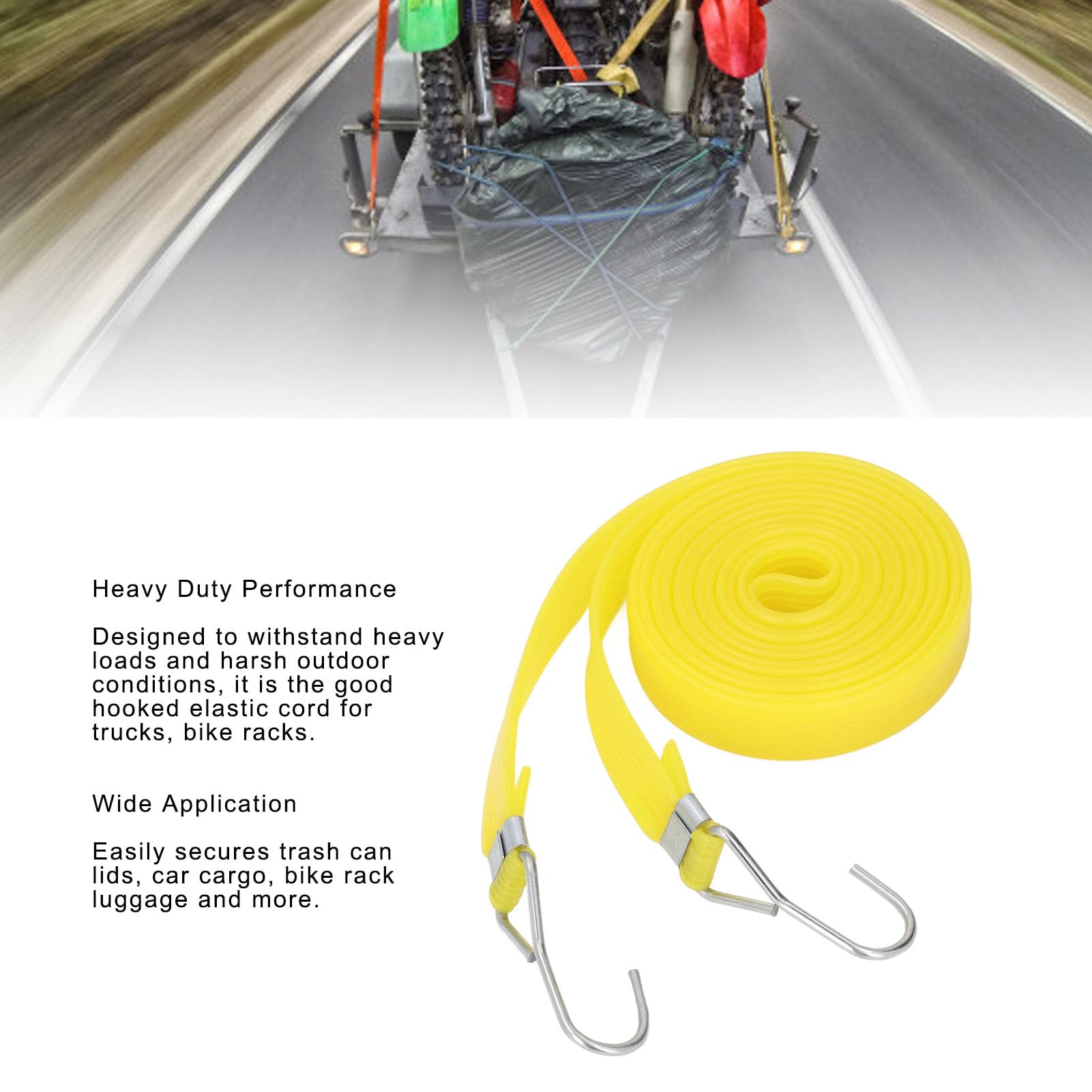 Lot de 10 tendeurs d'extérieur PEP 2 cm de Largeur, Sangles élastiques Robustes pour Le Transport (2,5 m)