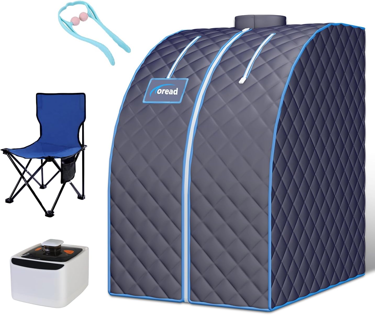 TOREAD Sauna de vapor plegable portátil con generador de vapor de 1000 ...