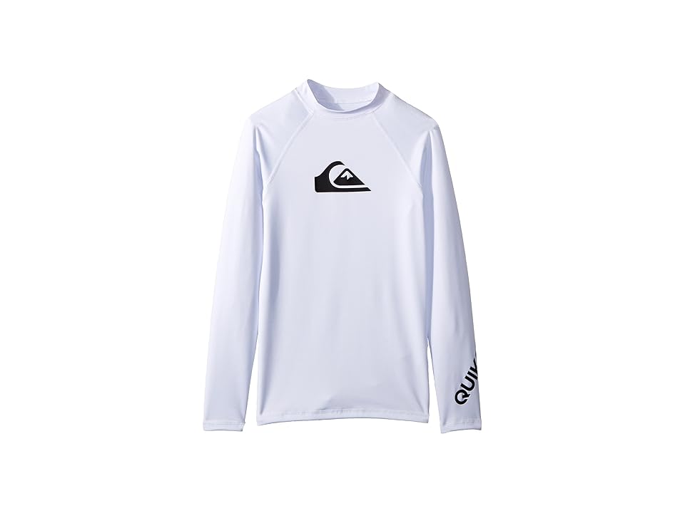

Quiksilver Kids All Time Long Sleeve Rashguard (Big Kids) (White) Boy's Swimwear