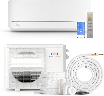 Cooper & Hunter 9,000 BTU 115V Single Zone Wall Mount Ductless Mini Split Air Conditioner & Heat Pump - 21.5 SEER2 - Smart Kit & 16FT Installation Kit - Pre-Charged - Inverter